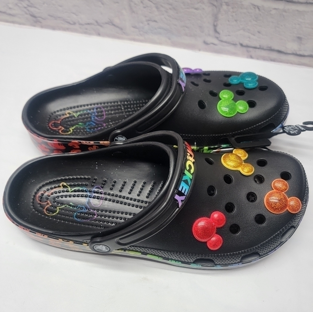Crocs X Disney Rainbow Pride Celebration Mickey Mouse Classic Clog Size 13 - Picture 5 of 7